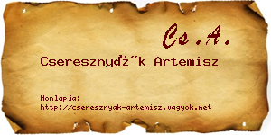 Cseresznyák Artemisz névjegykártya